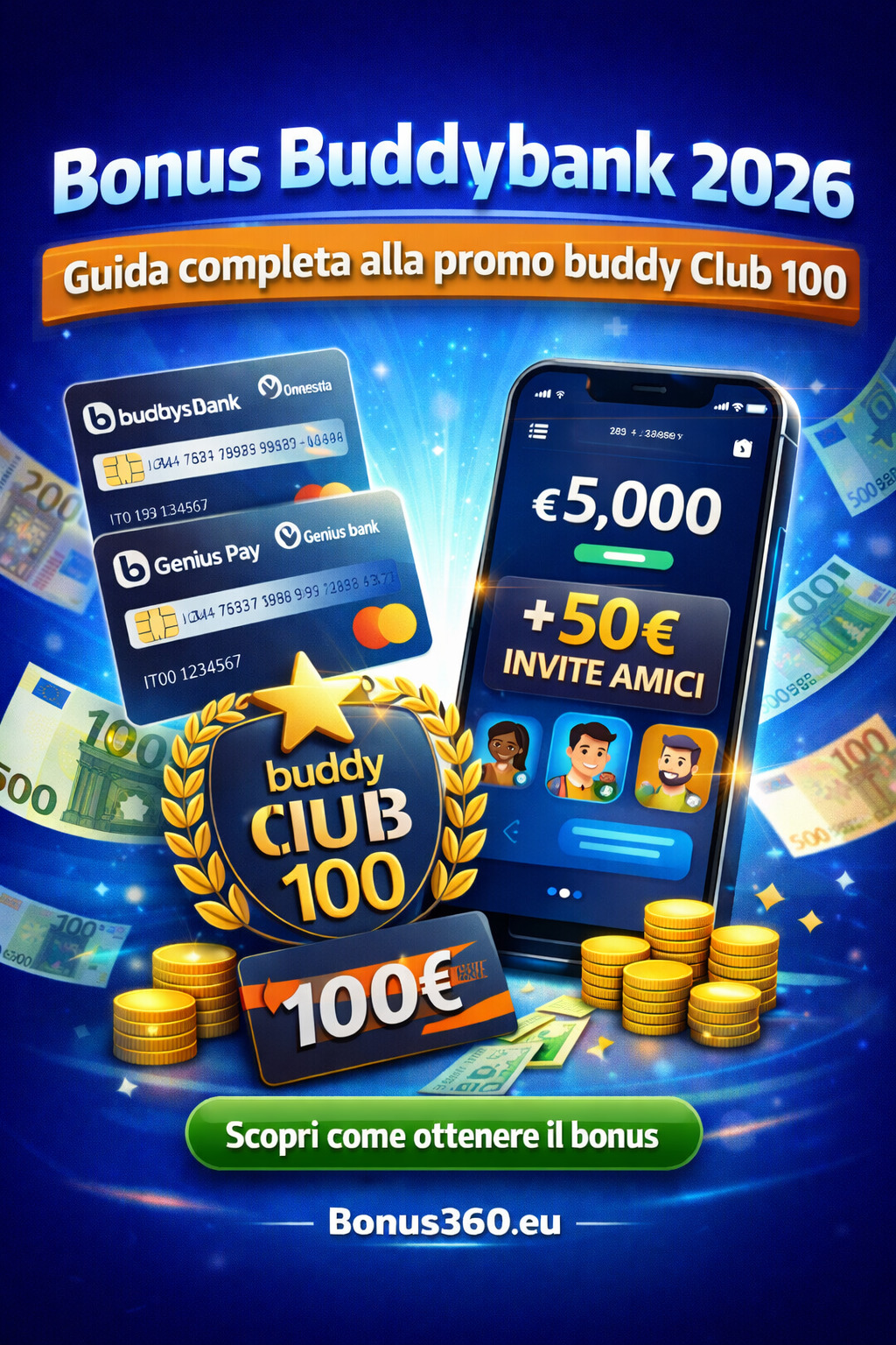 Bonus Buddybank 2026: guida completa alla promo buddy Club 100