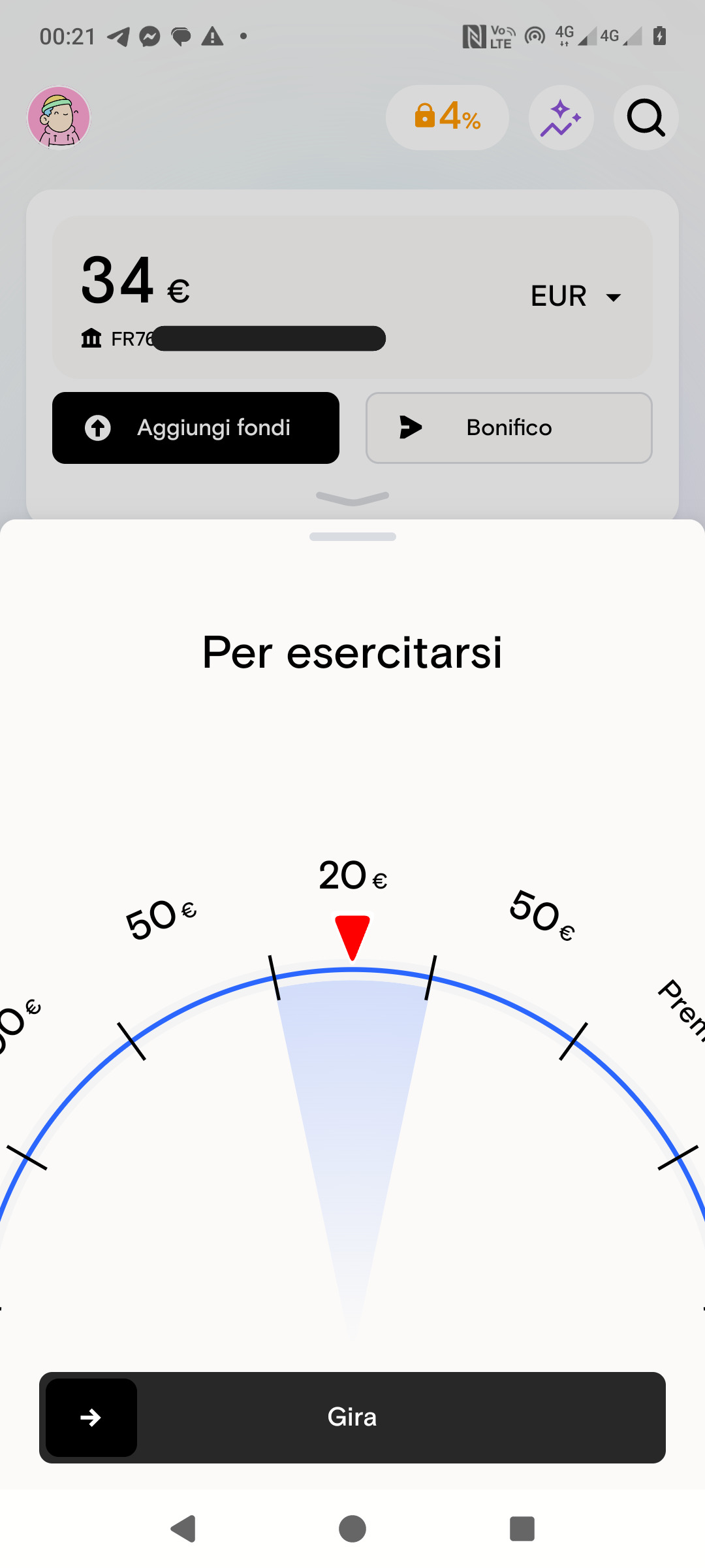 Ruota bonus Deblock fino a 500 euro