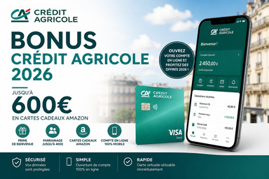 Bonus Crédit Agricole 2026