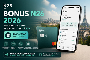 Bonus N26 2026 : parrainez un ami et gagnez avec le programme de parrainage